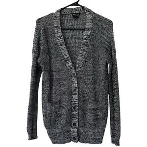 Vintage Wet Seal cardigan button up knit sweater Y2K goth grunge dark academia S